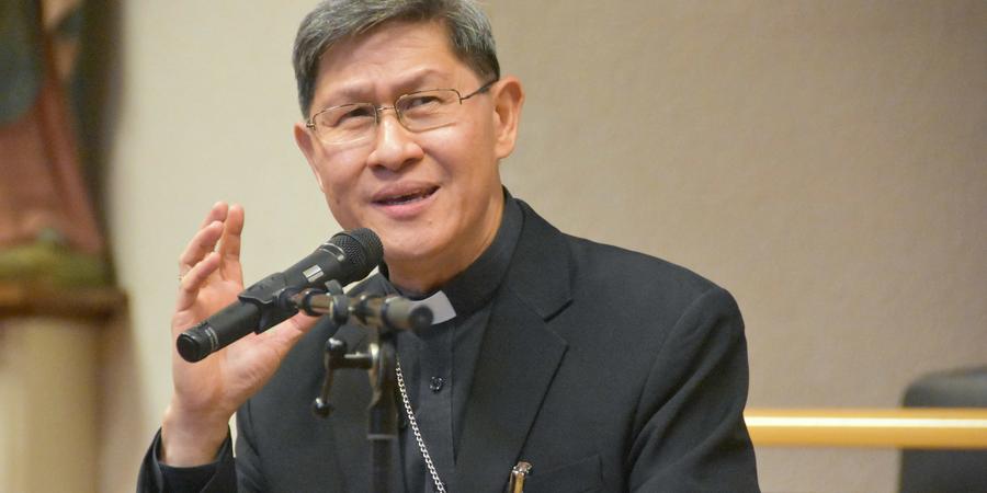 Kardinal Luis Antonio Tagle, Manila / Philippinen, spricht zu den Gästen der Internationalen Studienkonferenz des IDZ in Lourdes