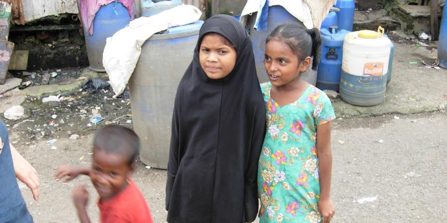 children in a slum, Mumbai