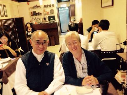 Fr. Dominic Chan, Vicar General of Hong Kong and Montserrat Martinez, member of IDC board