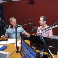 El Radio Veritas moderator interviews Manager Stefan Sander
