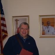 José Gabriel Mesa Angulo at the entrance of the Co-Cathedral in Houston