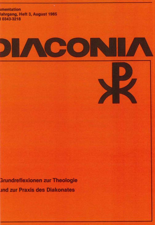Cover Diaconia Christi #20/1985.3