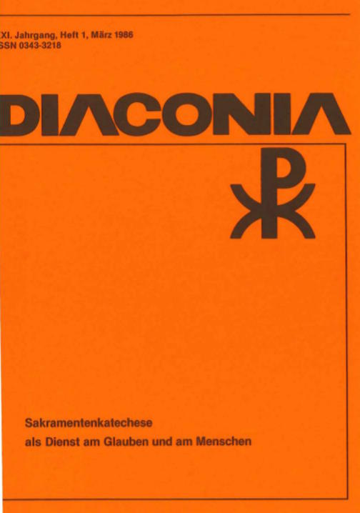Cover Diaconia Christi #21/1986.1