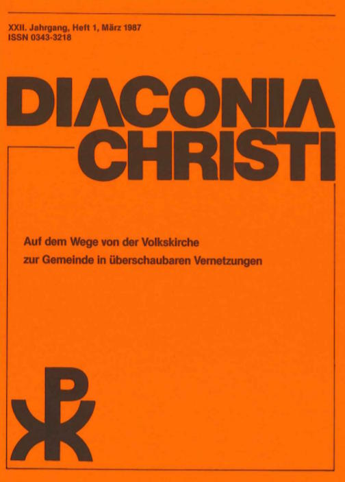 Cover Diaconia Christi #22/1987.1