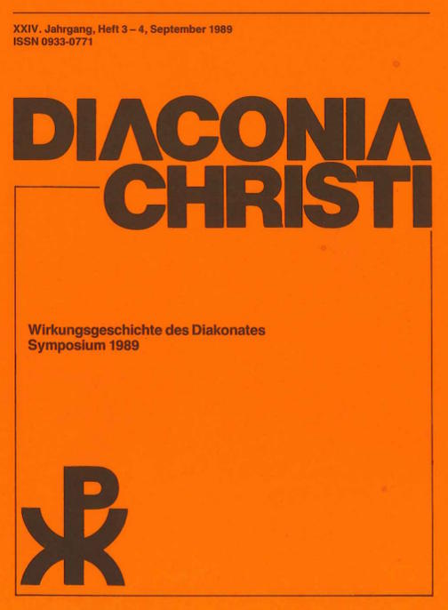 Cover Diaconia Christi #24/1989.3|4