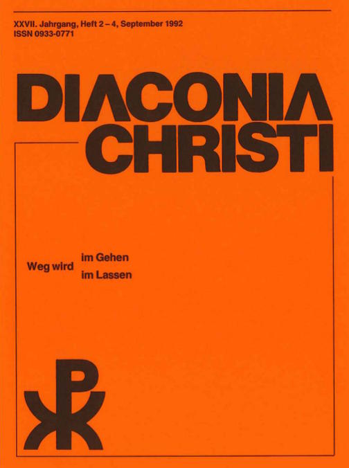 Cover Diaconia Christi #27/1992.2|3|4