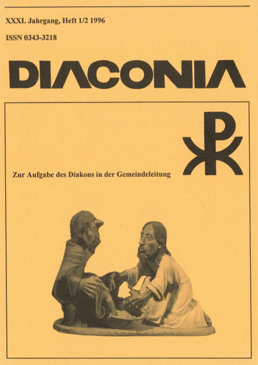 Cover Diaconia Christi #31/1996.1|2