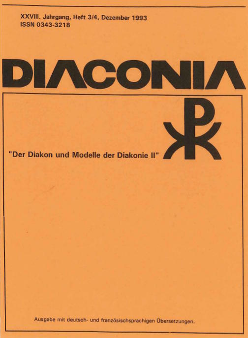 Cover Diaconia Christi #28/1993.3|4