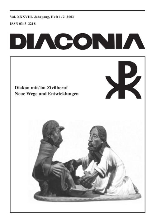 Cover Diaconia Christi #38/2003.1|2